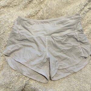 White Speed Up 2.5 High Rise Athletic Shorts